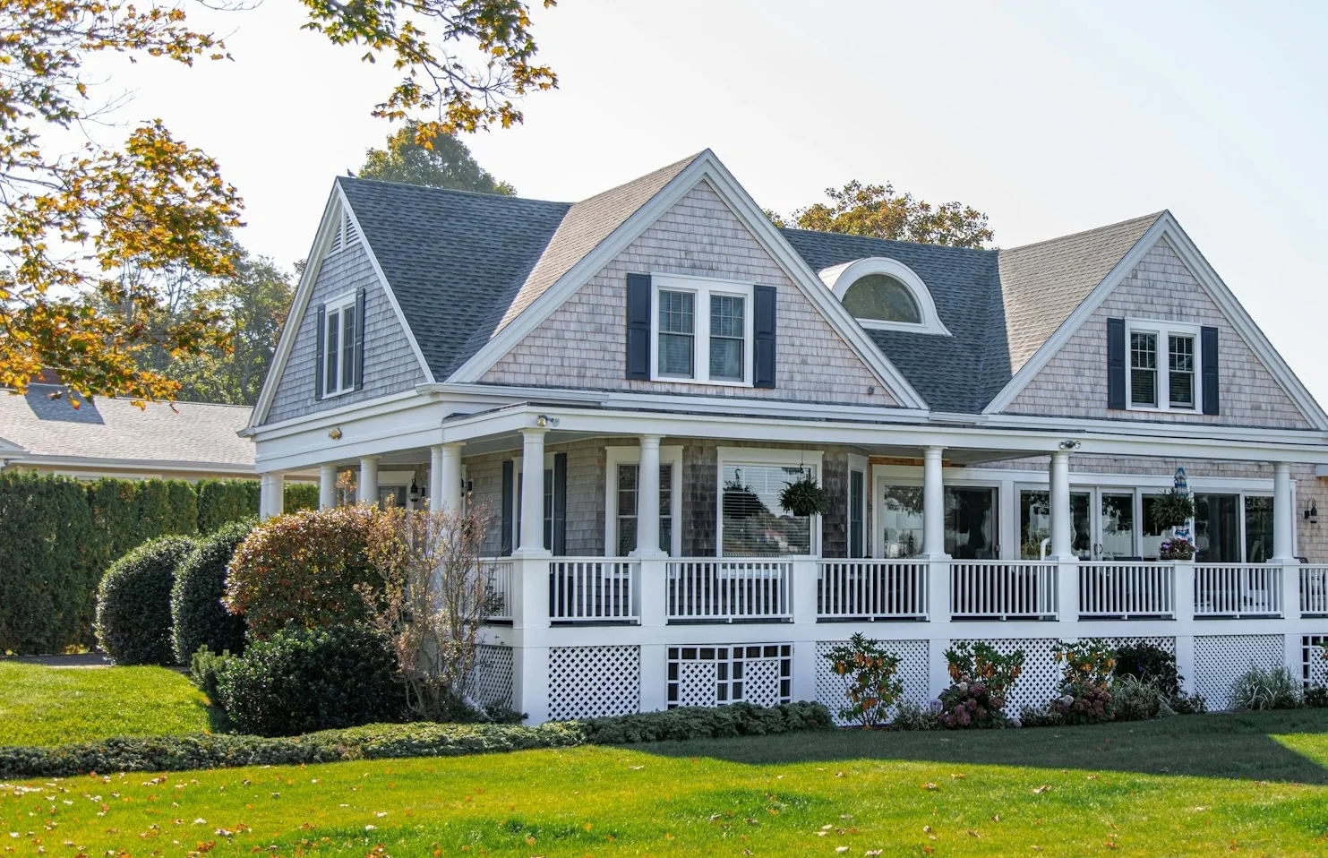 Exterior of a premium home at dusk