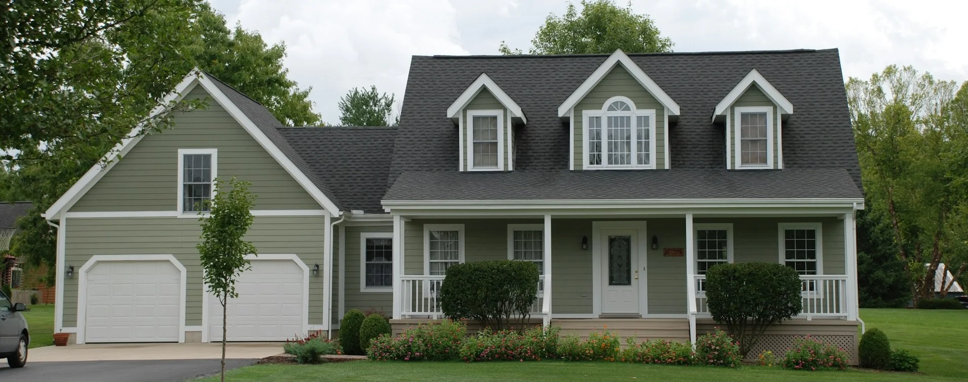 Exterior of a premium home at dusk